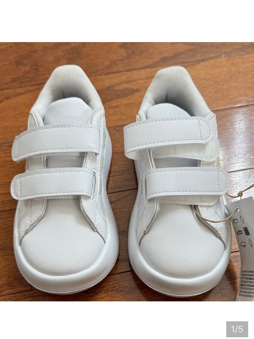 **New Item In! NEW Adidas Kids White Velcro Sneakers